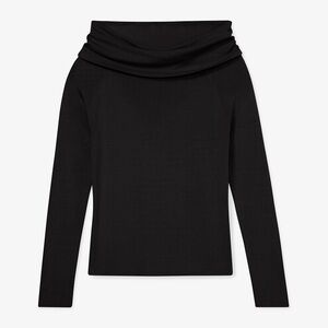 MM Lafleur Black Cowl Neck Top